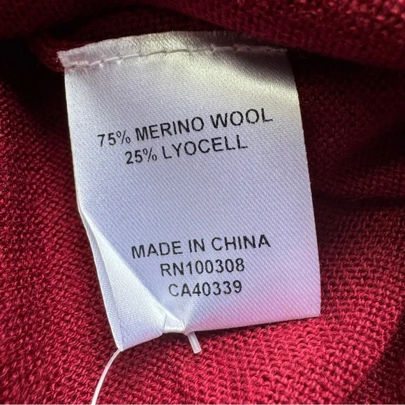 Peter Millar v-neck burgundy WOOL  sweater size XL NWT - Picture 10 of 11